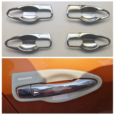 17 Jinke Exterior Modification Suitable for Nissan Kicks Front and Rear Fog Lamp Cover Handles Door Wrist Reverting Mirror Decorative Film (Şüşə kənarı xromları/moldingləri) - electroplating-door-door-bowl-pure-electroplating8y