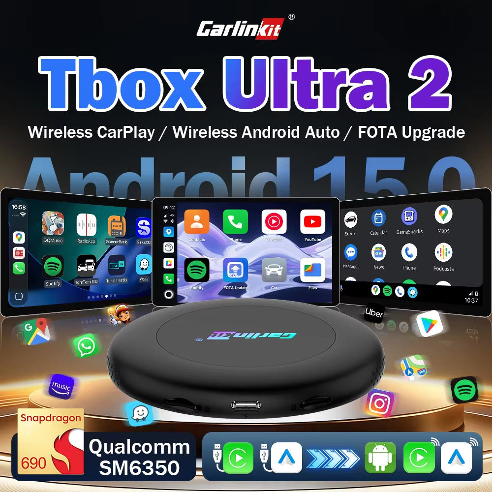 Carlinkit CPC200-Tbox Ultra2 5G simsiz CarPlay Android AI Box