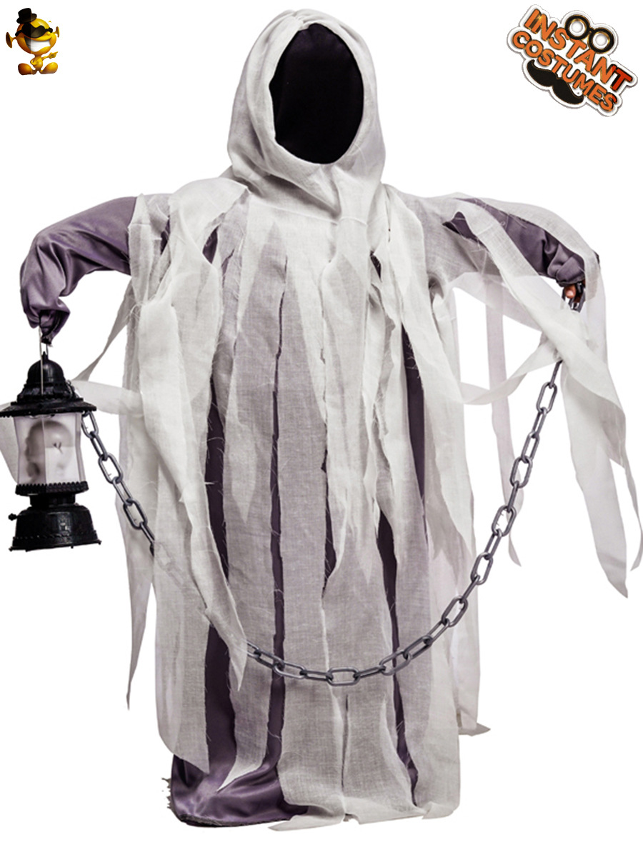 Pequeño macho linterna fantasma Cosplay traje Halloween fiesta traje cos fantasma traje alma barquero