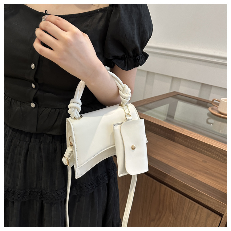 Moteveske for kvinner 2024 ny trend mote skulder enkel uformell crossbody ensfarget mor og barn-veske_voghion.com