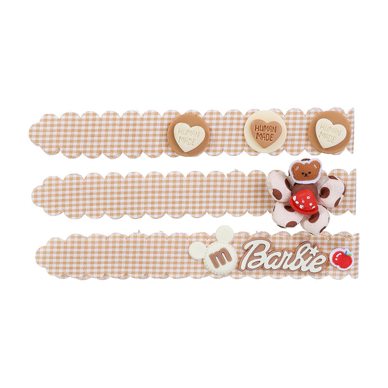 Alergar el cabello roto acabado artefacto mágico de dibujos animados para niñas, pestañas de la cabeza detrás de la frente, bebé no lastimará la tarjeta de cabello