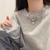 Crystal pendant hip-hop style stainless steel, chain for key bag , accessory, advanced sweatshirt, light luxury style, high-quality style