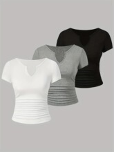 F 10968 Women's V-Neck Fitness Tee �˶����� ����ѷ�羳ŷ����
