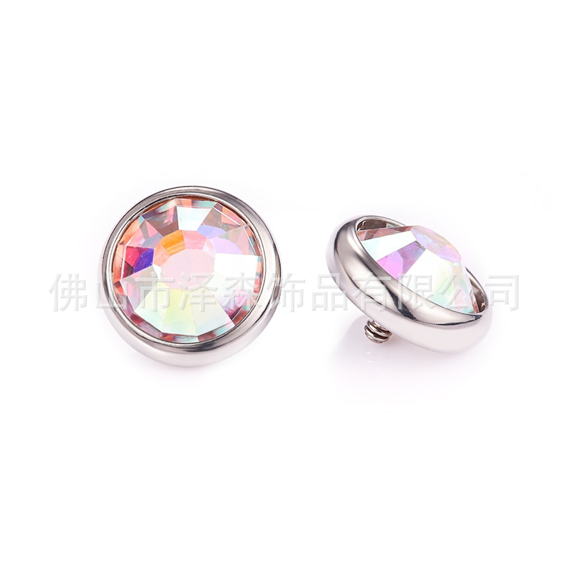 F136 Titanium Alloy Inlaid Czech Diamond Tongue Nail Lip Ear Piercing Jewelry detail image 8