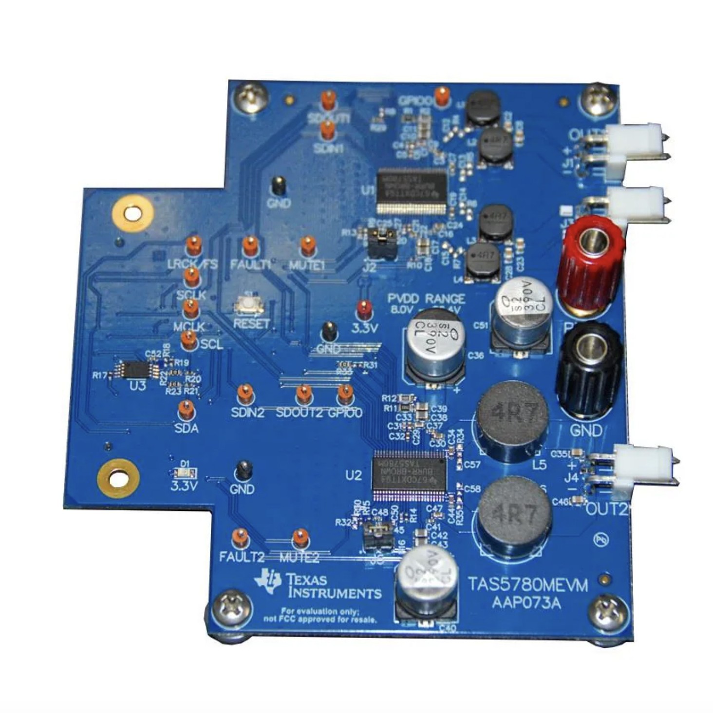 TAS5780MEVM TAS5780M 2 通道 Output D 类 评估板 - 音频放大器