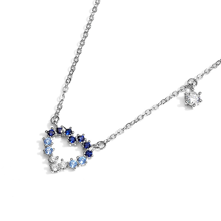 1 Piece Quantity Holiday, Daily Occasion Simple Style Heart Shape White Copper Inlay Zircon Pendant Necklace