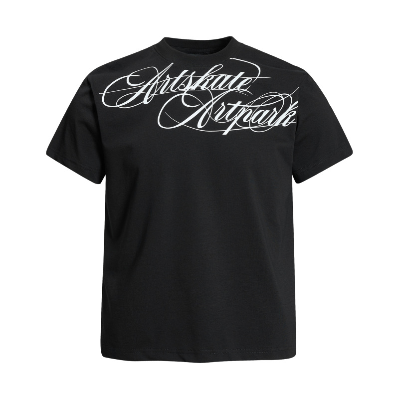 3676 American Retro Unisex Sorona Cool Letter Pattern Design Men's High Street Fitted Short-Sleeve T-Shirt