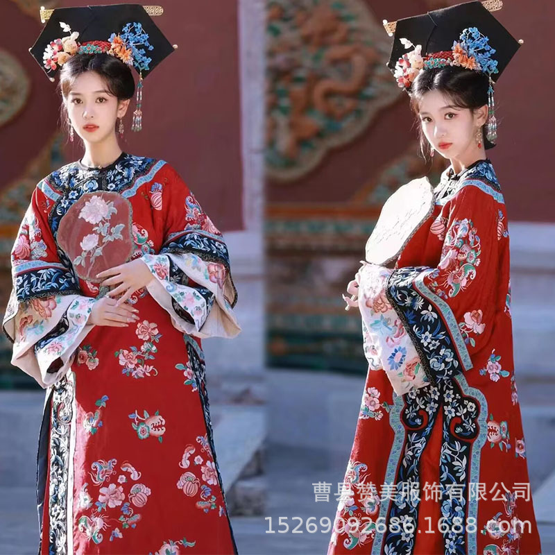 Photo Studio New Qing Dynasty Ancient Costume Palace Imperial Concubine Gege Costume Qing Dynasty National Traditional Cheongsam Photo suit