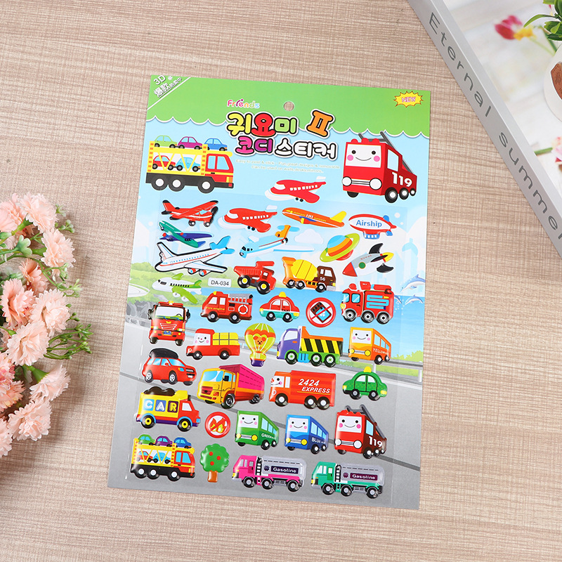 Fabricante de pegatinas de PVC de dibujos animados, pegatinas de burbujas estéreo decorativas para niños, pegatinas de recompensa 3D para niños y niñas, listas para uso educativo
