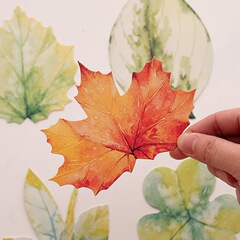 Beautiful leaf shape special shaped creative postcard New Year card 61 message card birthday card