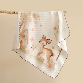 婴童毛浴巾;围嘴围兜;抱被抱毯