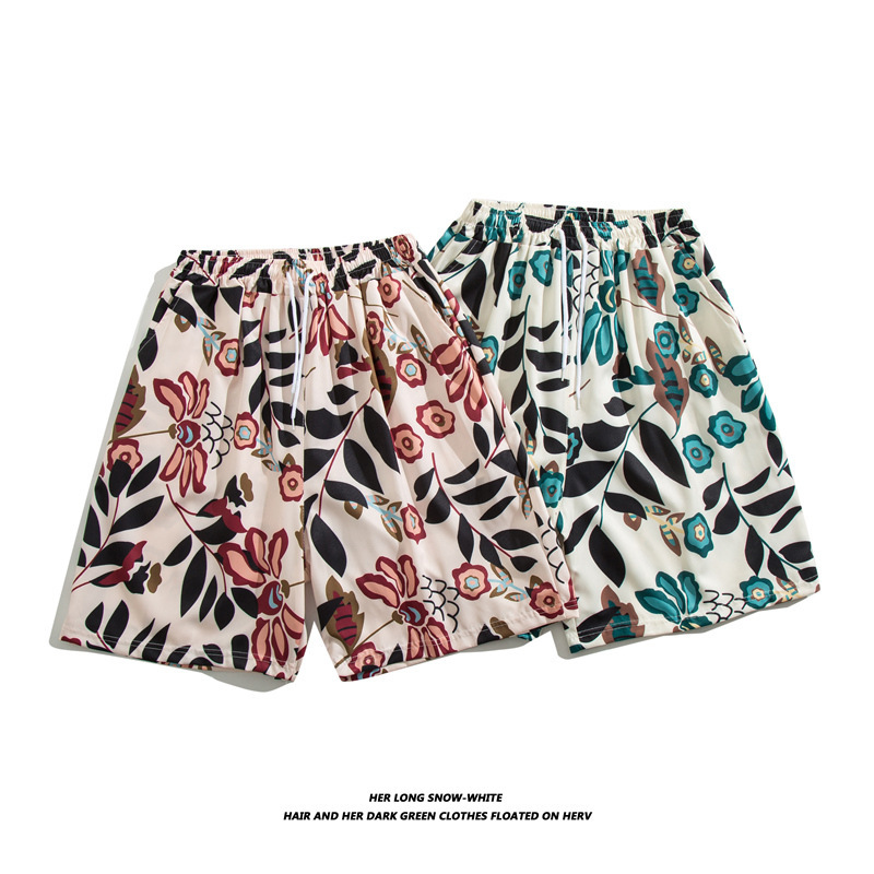 Hawaiano playa pantalones cortos hombres 3D impreso casual flor shorts al aire libre playa vacaciones verano playa shorts