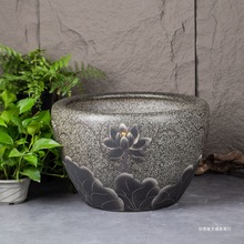 陶瓷鱼缸水缸养鱼阳台睡莲荷花缸室外庭院陶瓷大缸鱼缸老式大水缸