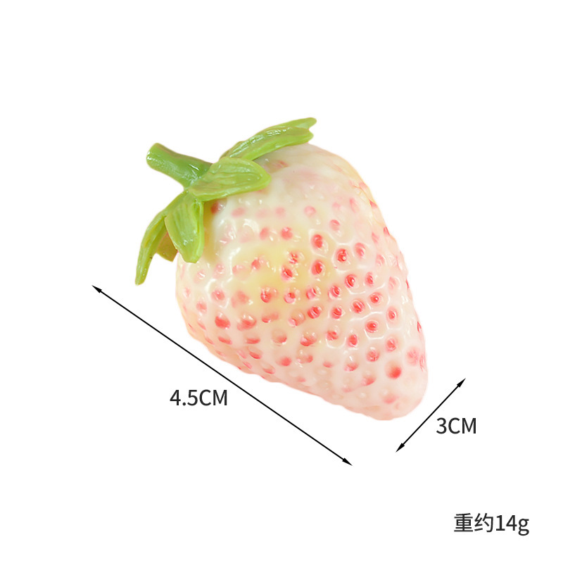 Pvcシミュレーション果物道具ミルク白いちご模型絵画写生静止模型シミュレーション白いちご模型|undefined