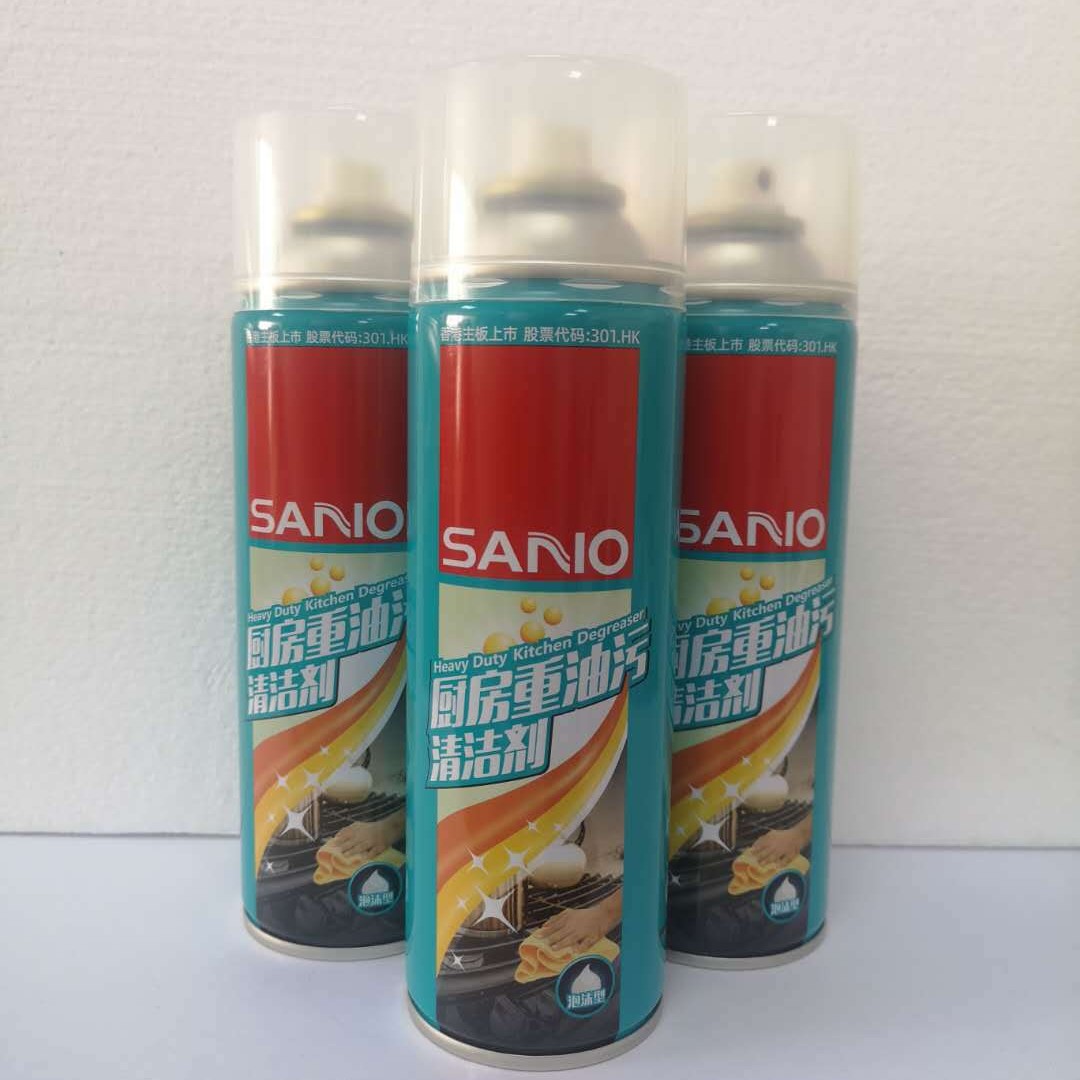 Sanhe Kitchen Heavy Oil Stain Cleaner (Foam Type) for Cleaning Oil Stains and Removing Dirt on Range Hoods, Gas Stoves, and Table Tops