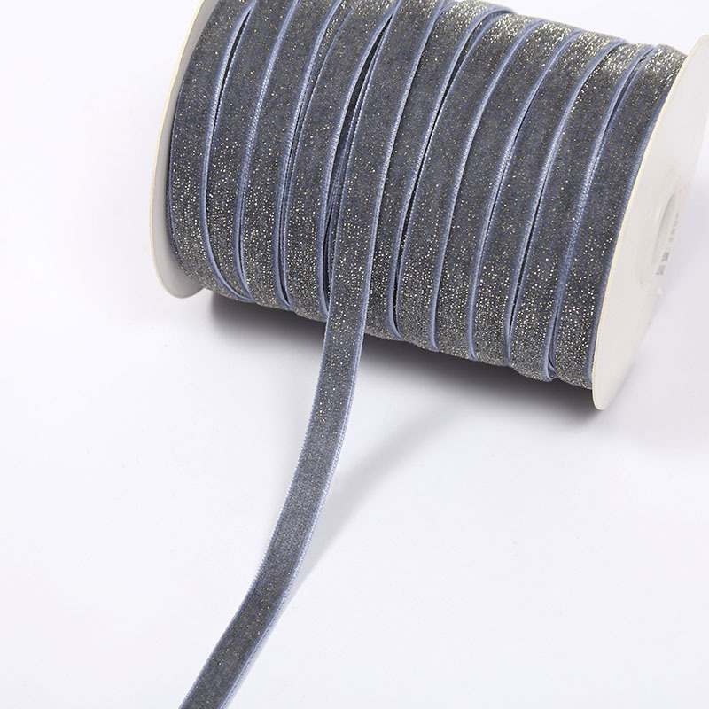 Golden Star Point clip de cinturón de terciopelo de seda dorada de terciopelo de una sola cara accesorios de ropa de una sola cara cinta decorativa pequeña orden se puede arreglar