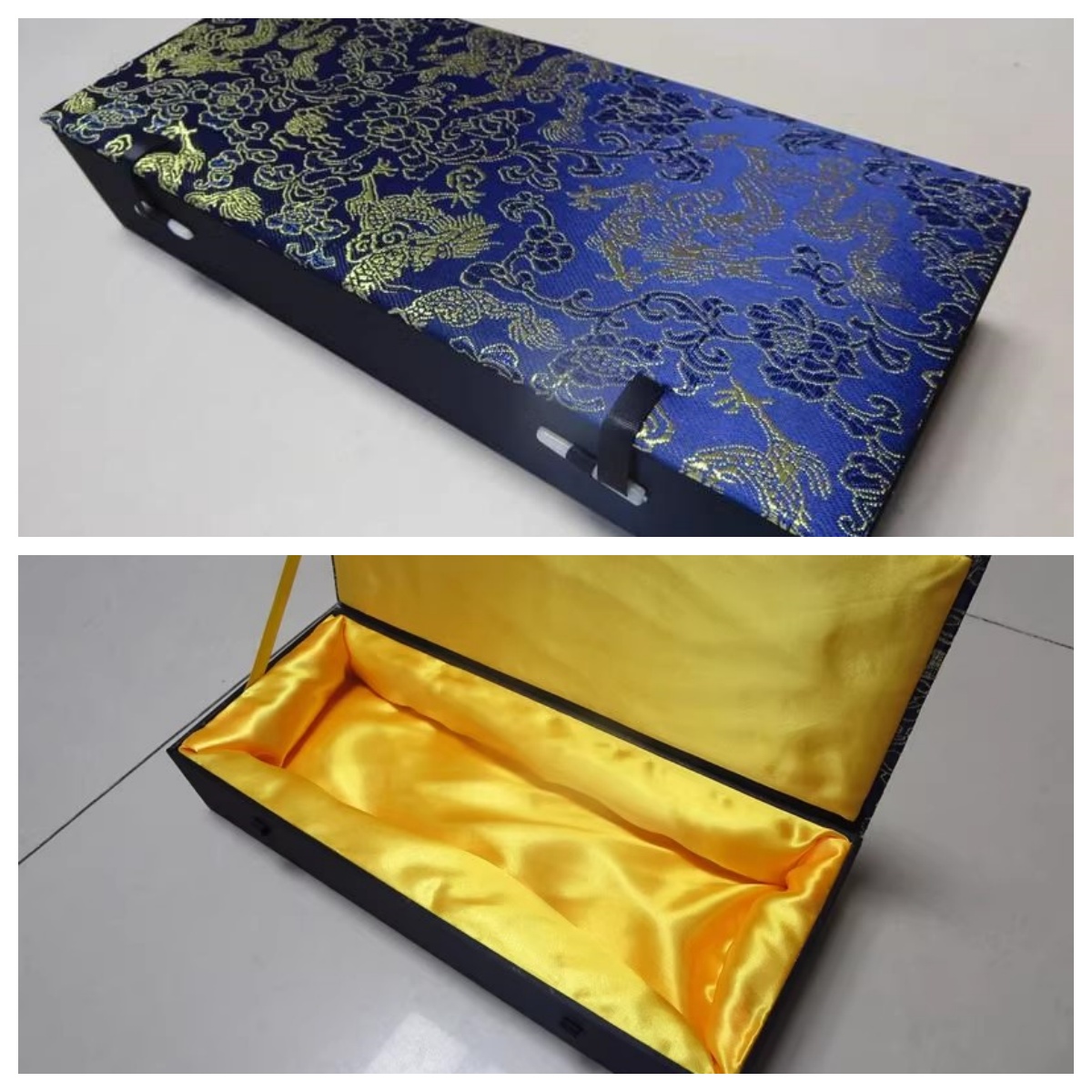 Caja de brocado doble caja de palillos caja de ventilador carro colgar marcos de fotos libros de talla de madera ornamentos artesanía caja de regalo