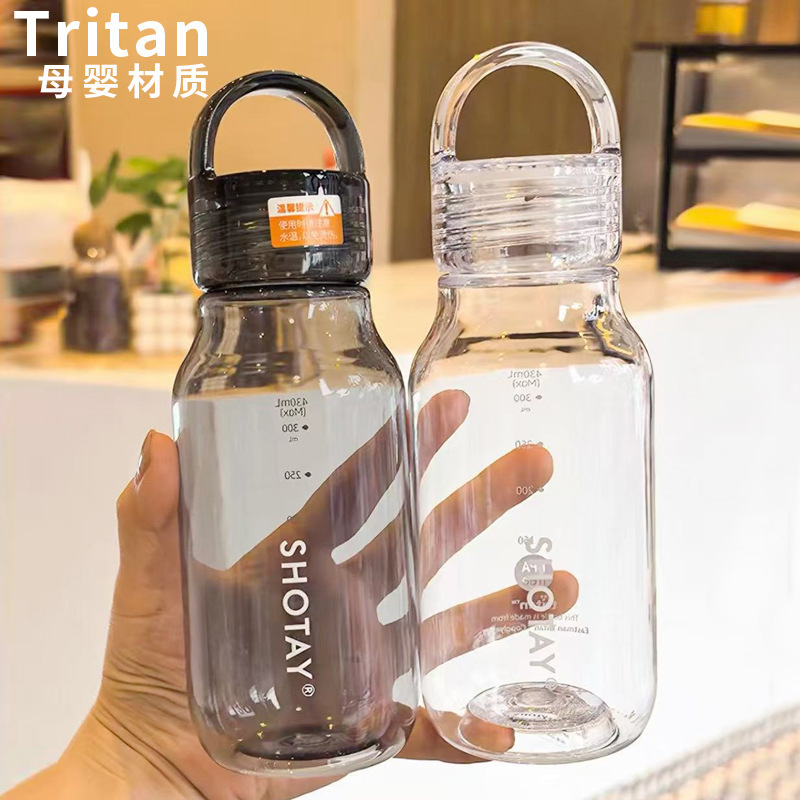 Tritan water cup students go to school simple male and female sense direct drink portable scale plastic Shangtai cup wholesale Tritan water cup students go to school simple male and female sense direct drink portable scale plastic Shangtai cup wholesale