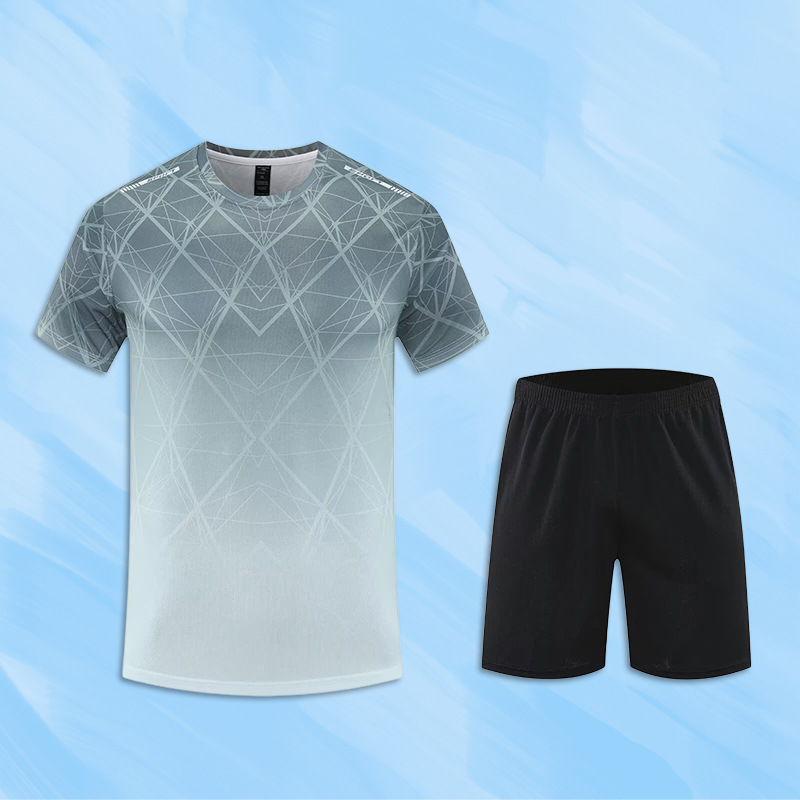 Ropa para correr, equipo, traje deportivo, ropa de fitness para hombres y mujeres, camiseta de secado rápido de seda de hielo, entrenamiento de ciclismo, ropa para correr por la mañana, primavera y verano