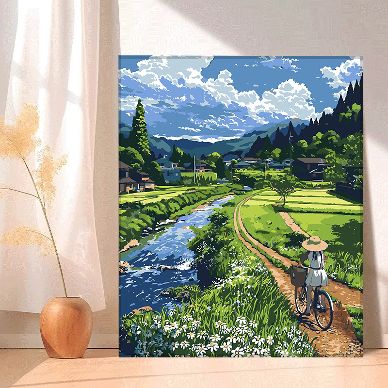 H728 / 30*40cm 無垢材インナーフレーム + ペイント + ブラシ
