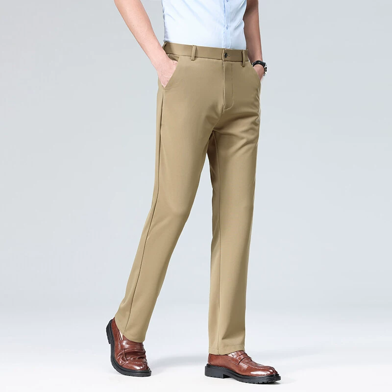 2025 новый стиль мужской повседневные длинные брюки четыре стороны эластичные брюки свободные прямые брюки заводская оптовая продажа