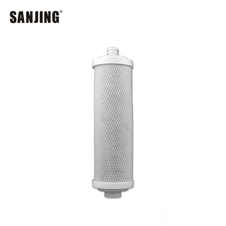 Fábrica al por mayor filtro de carbón socket de 10 pulgadas CTO bloque de compresión núcleo de carbono señaló boca filtro de carbón activado