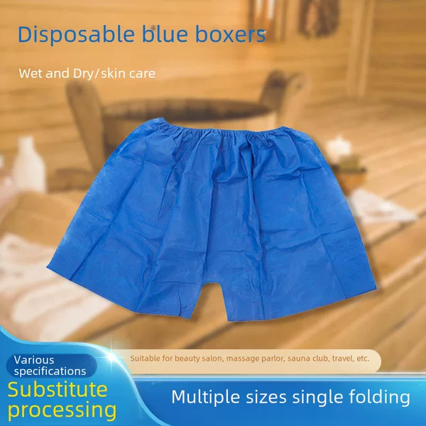 Disposable Boxer Shorts for Men, Special for Foot Baths and Beauty Salons, Large Size, Thickened, Large Size Spa Bathing and Steaming Bath Pants