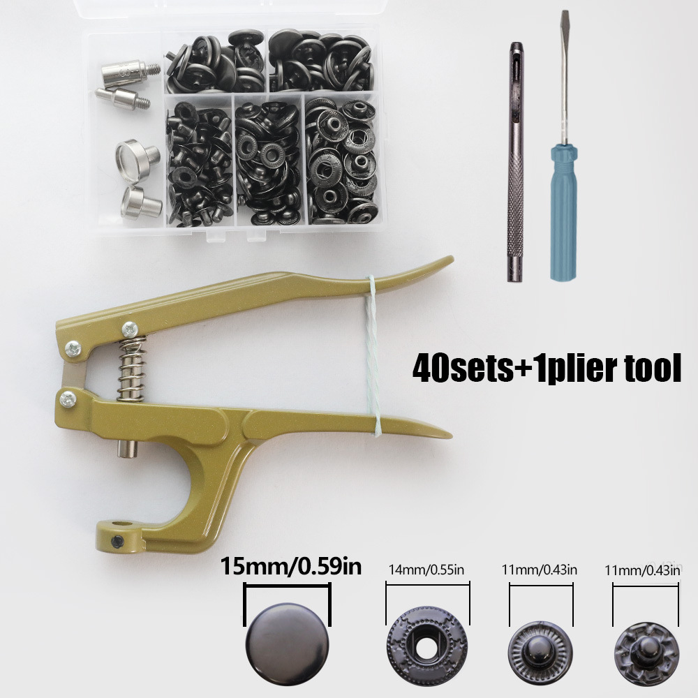 Venta caliente transfronteriza caja de metal hebilla a pantalla botón sin costura chaqueta de hebilla oculta plana botón de chaqueta de plumón botón