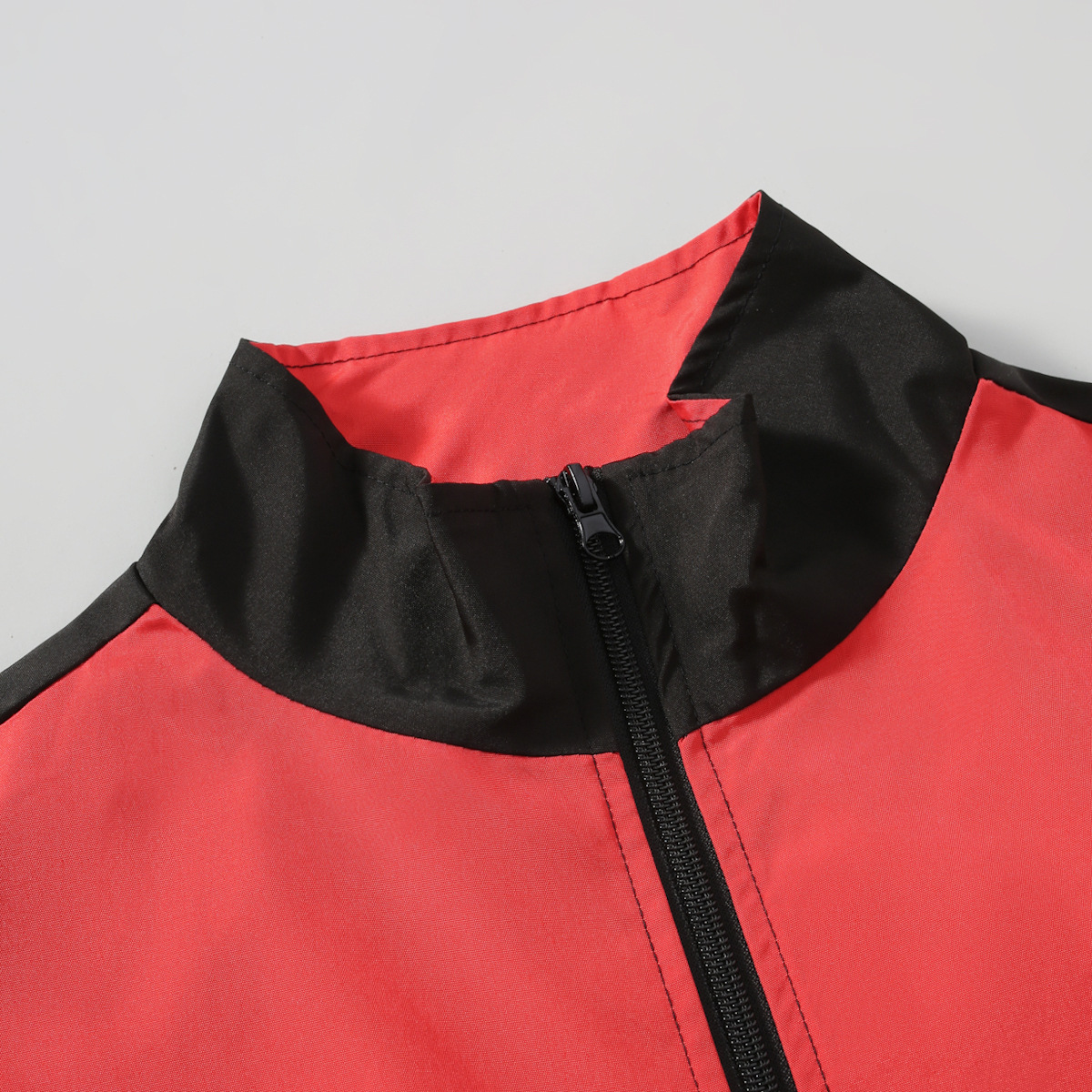 Men's Colour-blocking Windproof Cardigan Jacket With High Collar_voghion.com