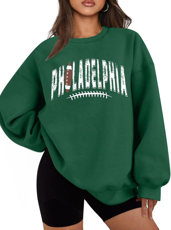 Sfhfy Women's Football Sweatshirt: Oversized Lightweight Game Day Shirt for Football Team Fans Pullover Rugby Jersey Sfhfy Women's Football Sweatshirt: Oversized Lightweight Game Day Shirt for Football Team Fans Pullover Rugby Jersey