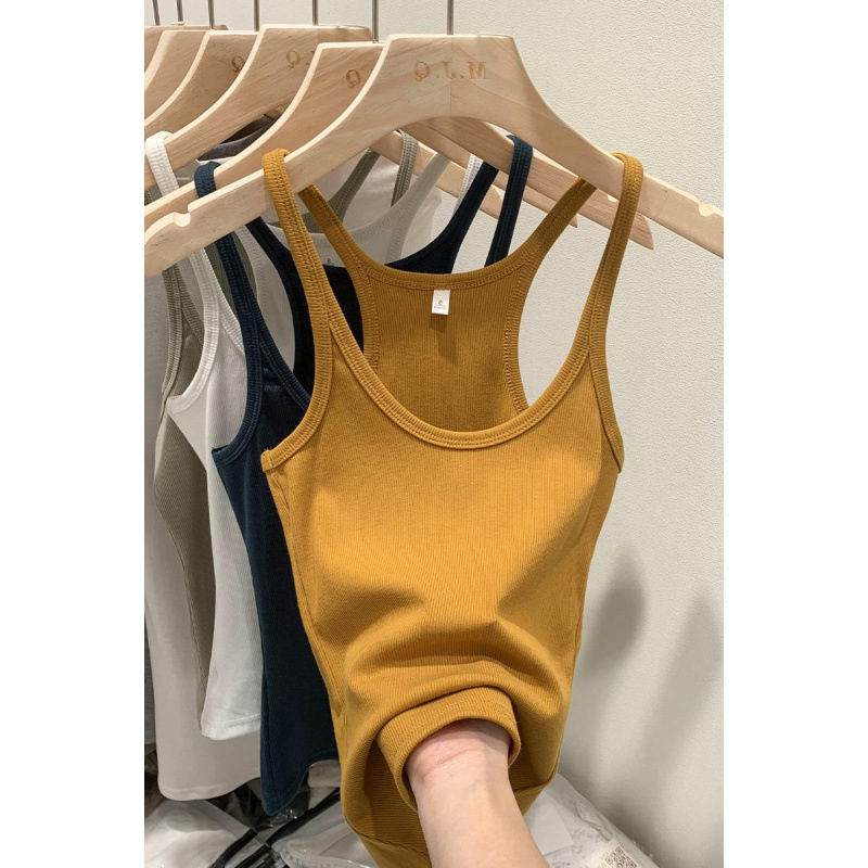 2026 Early Spring Hot Girl Style Knitted Camisole for Women, New Summer Slim Fit Short Sleeveless Top for Outerwear