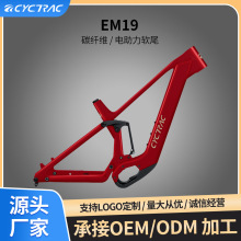碳纤维八方中置电机车架EM19山地越野电动车27.5/29寸适配M820