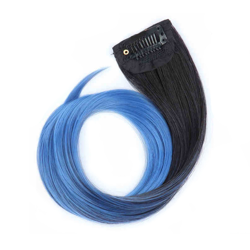 Pieza de teñido de cabello colgante oreja pieza de teñido de cabello largo pieza de teñido de peluca de color pieza de peluca de simulación natural pieza de extensión de cabello invisible