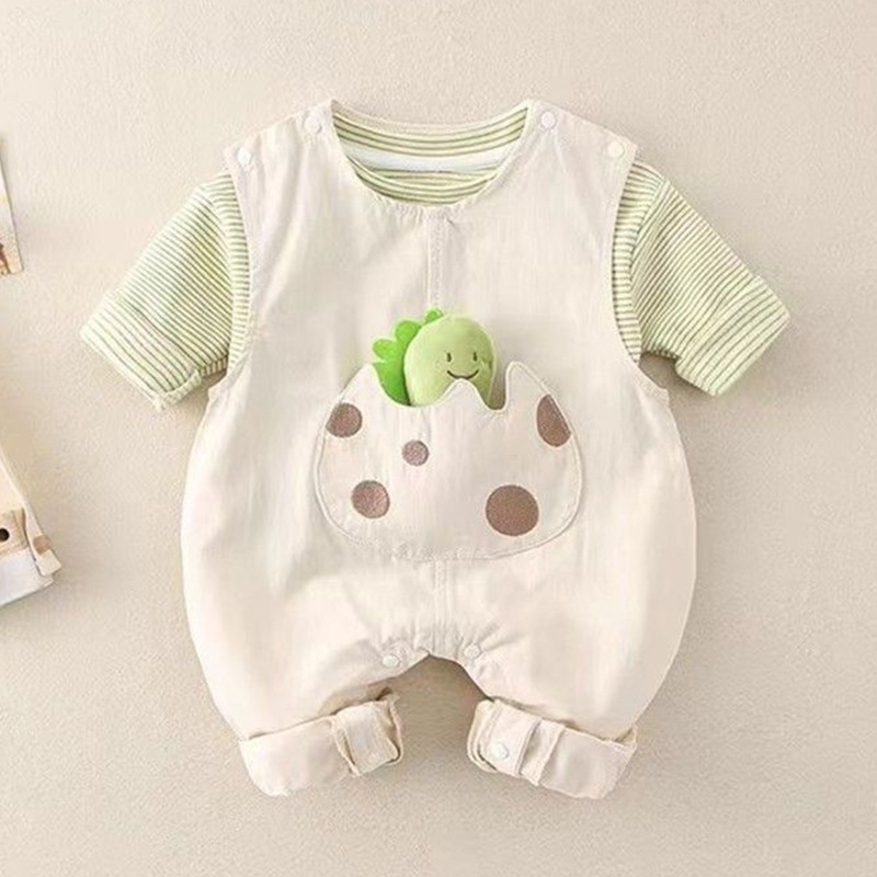 Chaqueta de una pieza de primavera y otoño para bebés, chaqueta de oruga, pantalones, mameluco de dos piezas para bebés