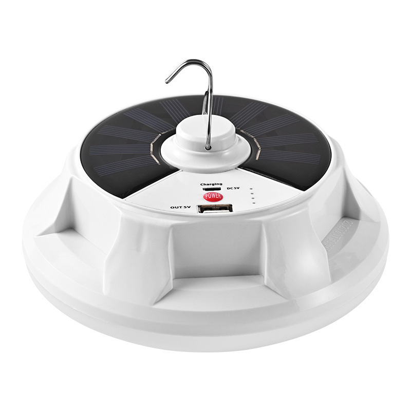 Lámpara LED solar recargable para camping, bombilla UFO, luz solar recargable, luz LED de emergencia, bombilla para exposiciones