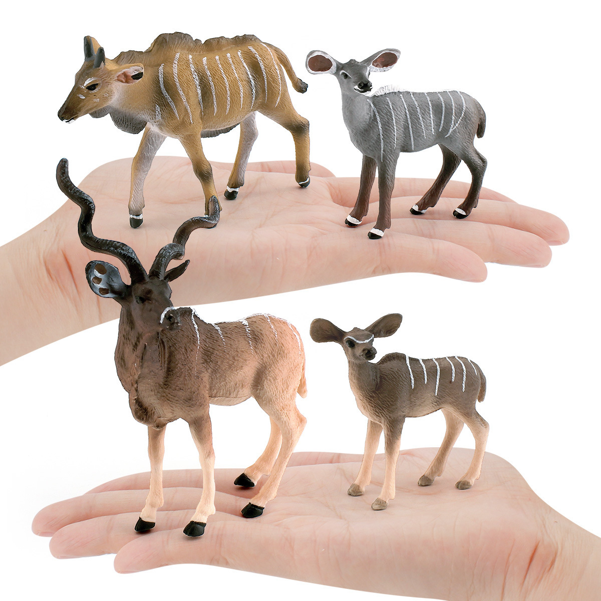 Simulación transfronteriza Animal de la selva Ángulo de giro africano antílope rompecabezas cognitivo infantil modelo animal decoración de escritorio adornos