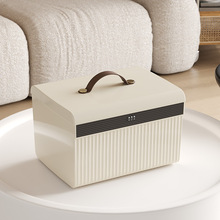 定制带锁收纳箱贵重物品储物箱保管隐私文件整理盒车载密码保险箱