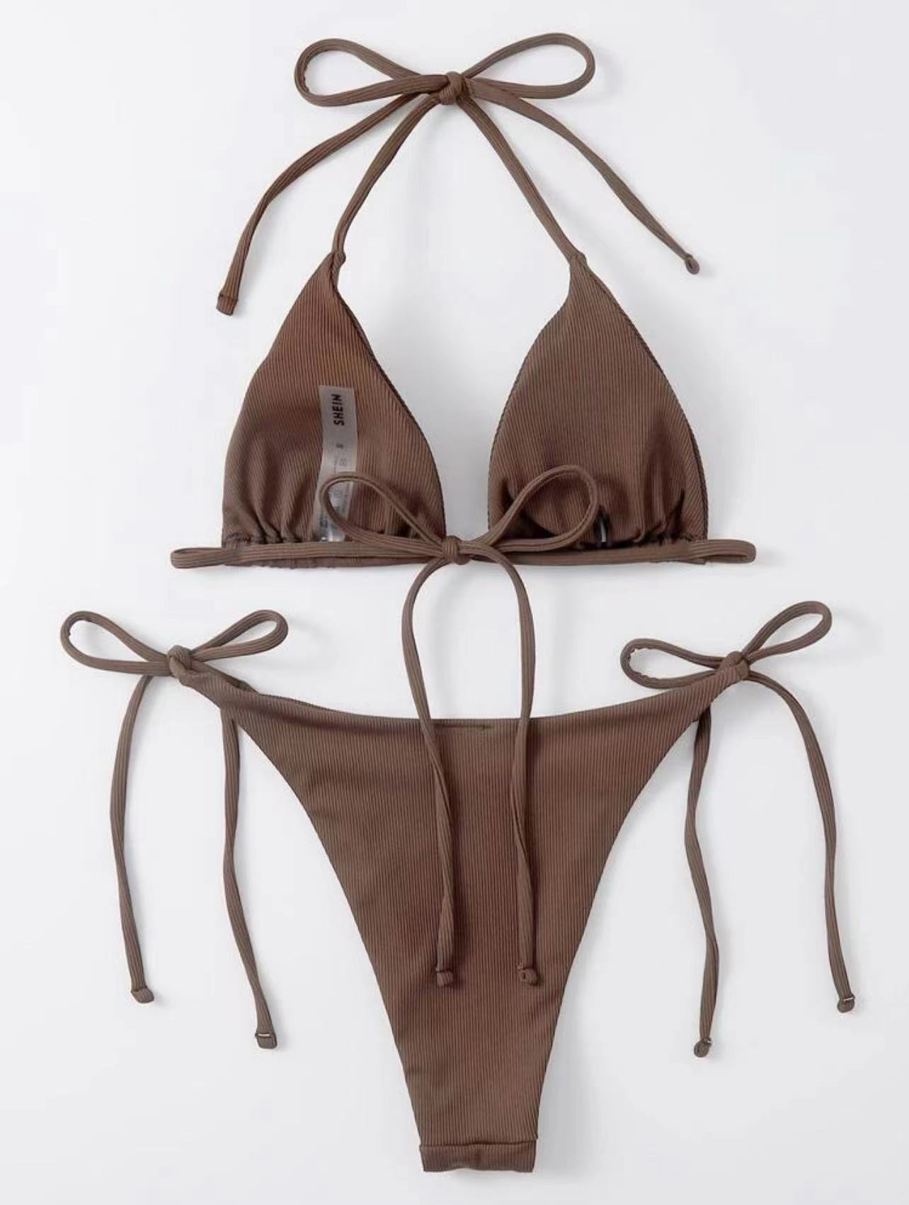 Women's Sexy Three Piece Bikini Two Piece Swimsuit American Style Beach Hot Spring Swimwear_ecoleips.com
