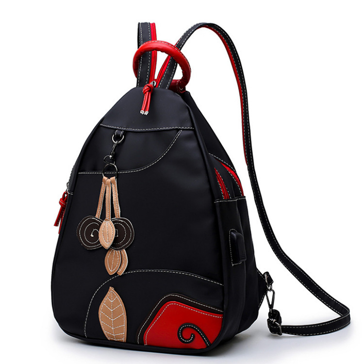 nylon waterproof Backpack Korean Edition Dual use One shoulder Inclined shoulder bag fashion light travel knapsack oxford Mummy Bag