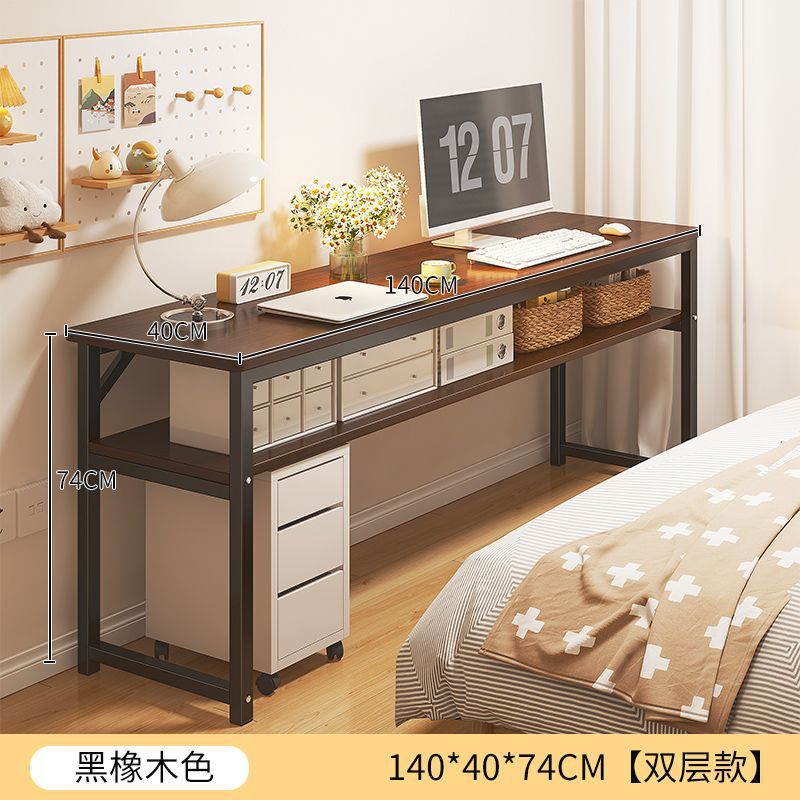 Escritorio de computadora, dormitorio de escritorio, escritorio de oficina en el hogar, escritorio largo, apartamento pequeño, estrecho contra la pared, escritorio de estudiante, estudio
