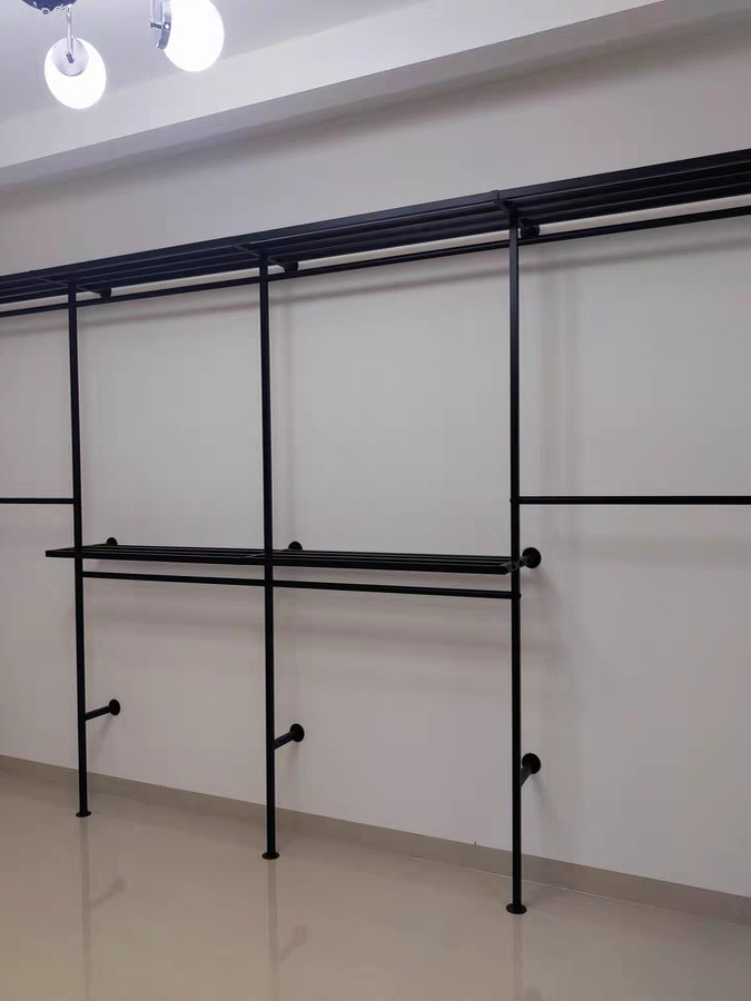 砌墙衣柜仓库衣帽间卧室金属挂衣置物架多层加厚上墙服装货架