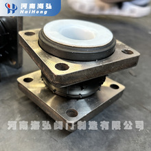 定制方形法兰可曲挠橡胶软接头耐酸件耐高温内衬四氟橡胶膨胀节