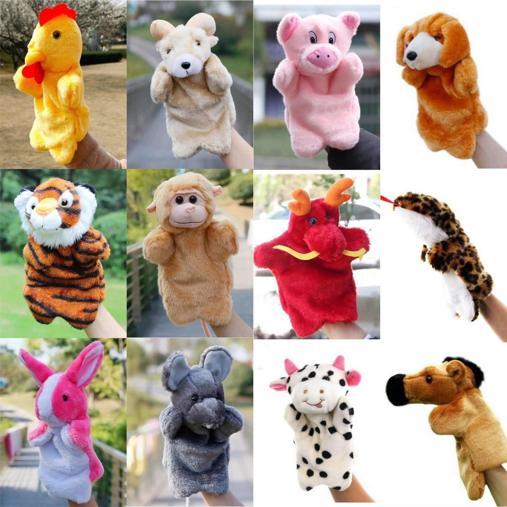 Набор для раннего развития: большая кукла-волк и маленький белый кролик, мягкие игрушки, пальчиковые куклы, реквизит, подарок