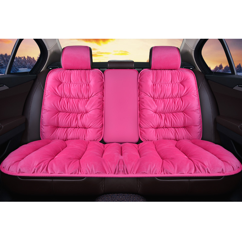 Seat cushion, seat cover — Universal Seat Cushion Winter - barbie-pink-rear-row-full-with-backrest-universal