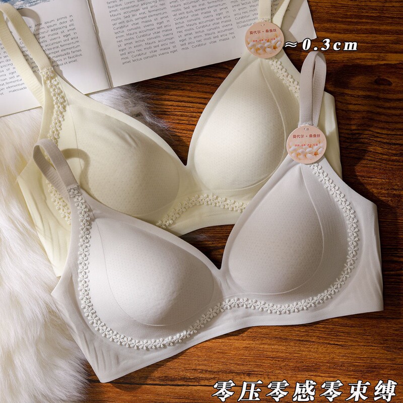 Original Silk Bra Without Traces or Underwire, Women's Push-Up Bra for Small Busts, Enhances Appearance, Gathers Side Breasts, Thin Style Original Silk Bra Without Traces or Underwire, Women's Push-Up Bra for Small Busts, Enhances Appearance, Gathers Side Breasts, Thin Style