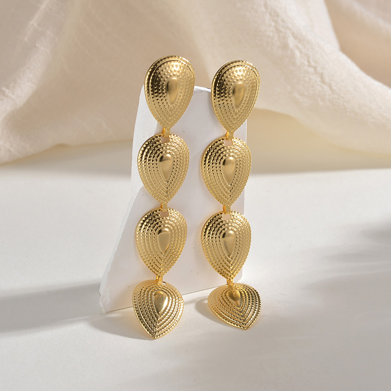 Drop Earrings Classification 1 Pair Simple Style Water Droplets Stainless Steel Drop Earrings