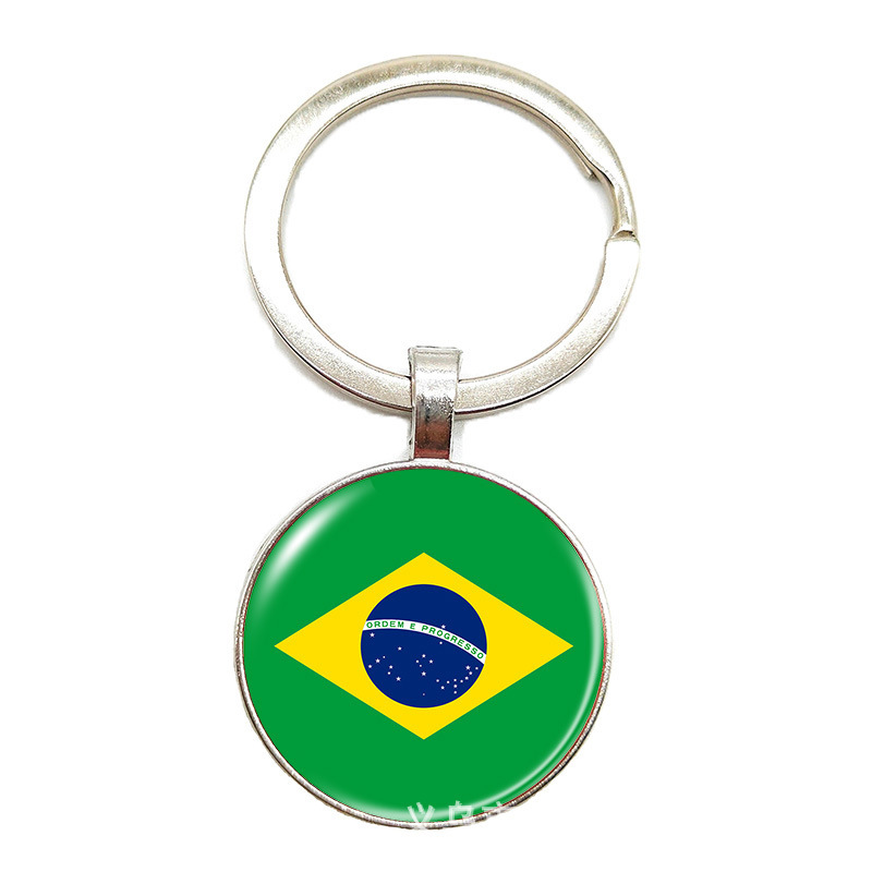 Copa del Mundo 2026 llaverera 48 banderas nacionales insignia colgante Estados Unidos, Canadá, México nuevos productos transfronterizos llaves de metal creativas