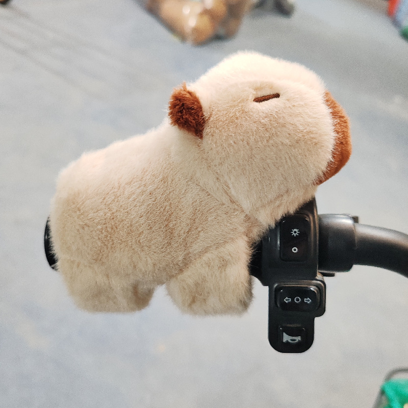 Pulsera de peluche de capibara con cola que se mueve, juguete de peluche de capibara, pequeño colgante, venta al por mayor