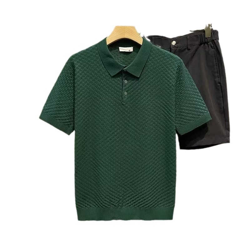 Nueva moda de verano de manga corta con cuello POLO ins nano waffle popular estilo de Hong Kong tops de moda para estudiantes