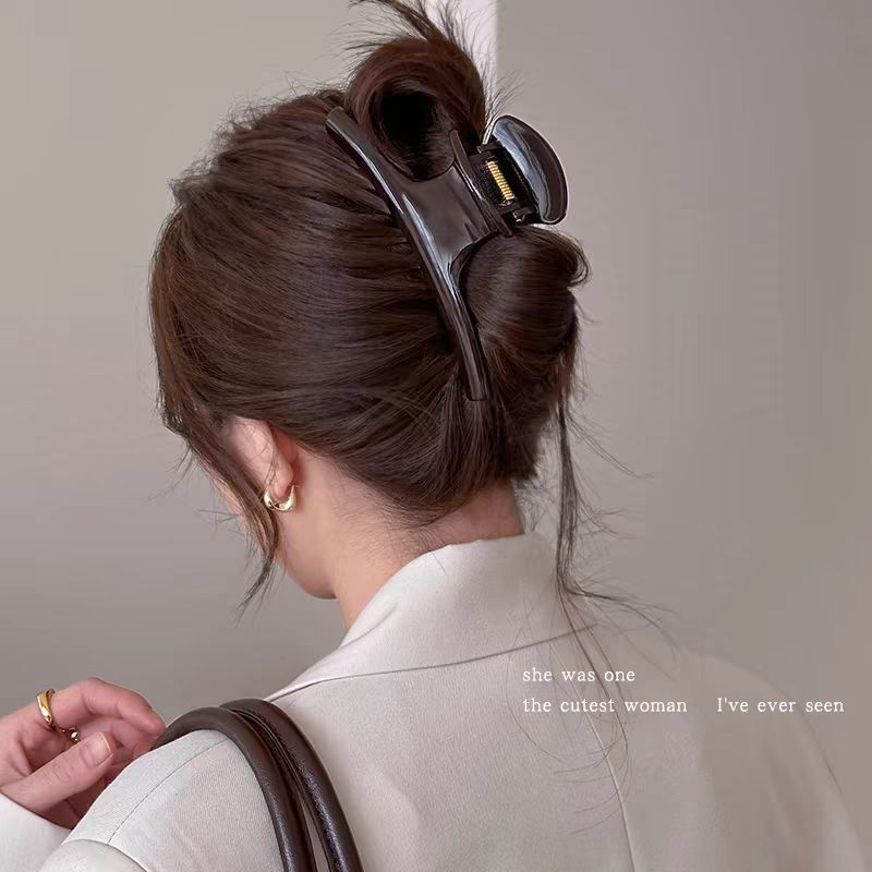 2025年新作特大15cm髪量多め女性用シンプル大型高級ヘアピン後頭部シャーク|undefined